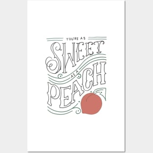 sweet as a peach Posters and Art